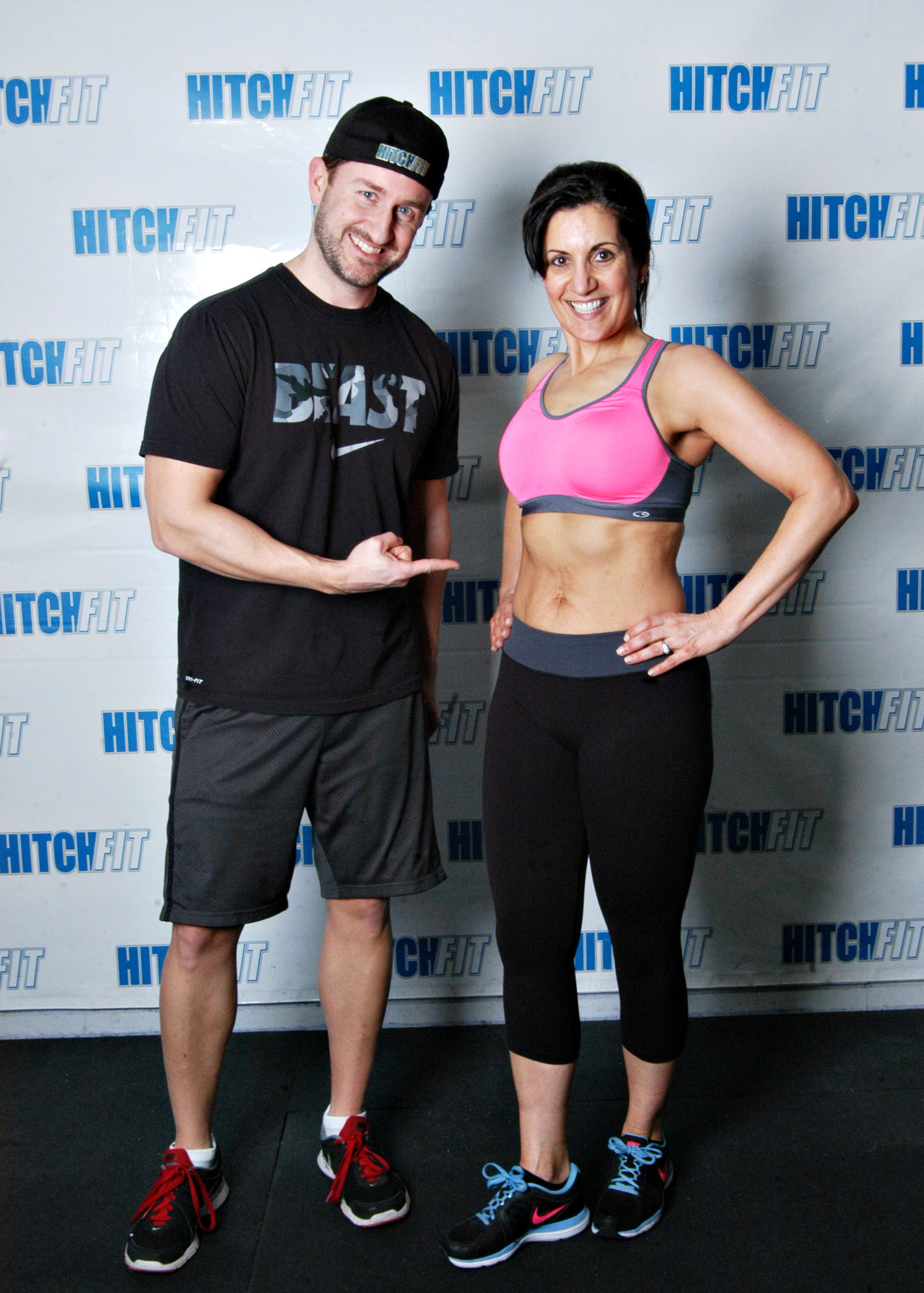 50 and Fit for the wedding day! Rachel with Hitch Fit Gym Transformation Trainer Eric Reynolds